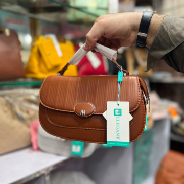 Elegant Ribbed Top Handle Handbag for Women | Premium Shoulder & Crossbody Bag