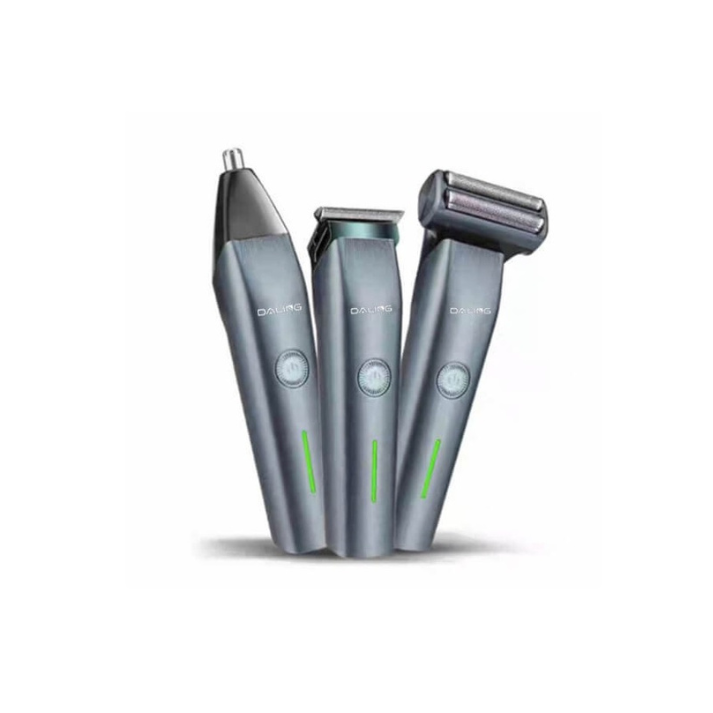 Daling 3-in-1 Rechargeable Grooming Machine | Trimmer, Shaver & Nose Hair Cutter for Men