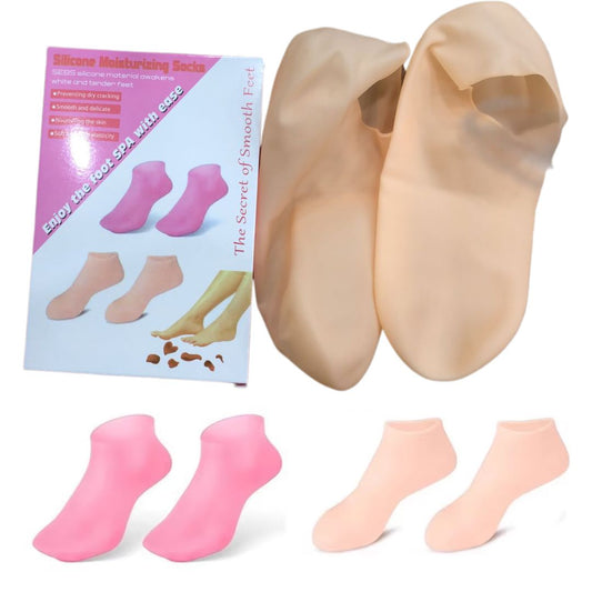 Hydrating Gel Silicone Socks for Dry Feet & Cracked Heels Repair