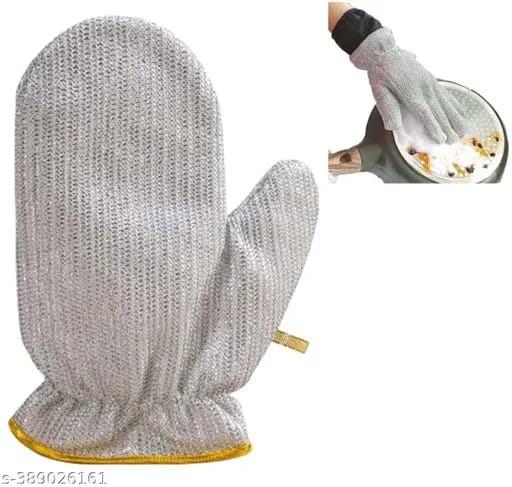 Textured Scrub Dishwashing Gloves – Soft Inside, Strong Grip Outside