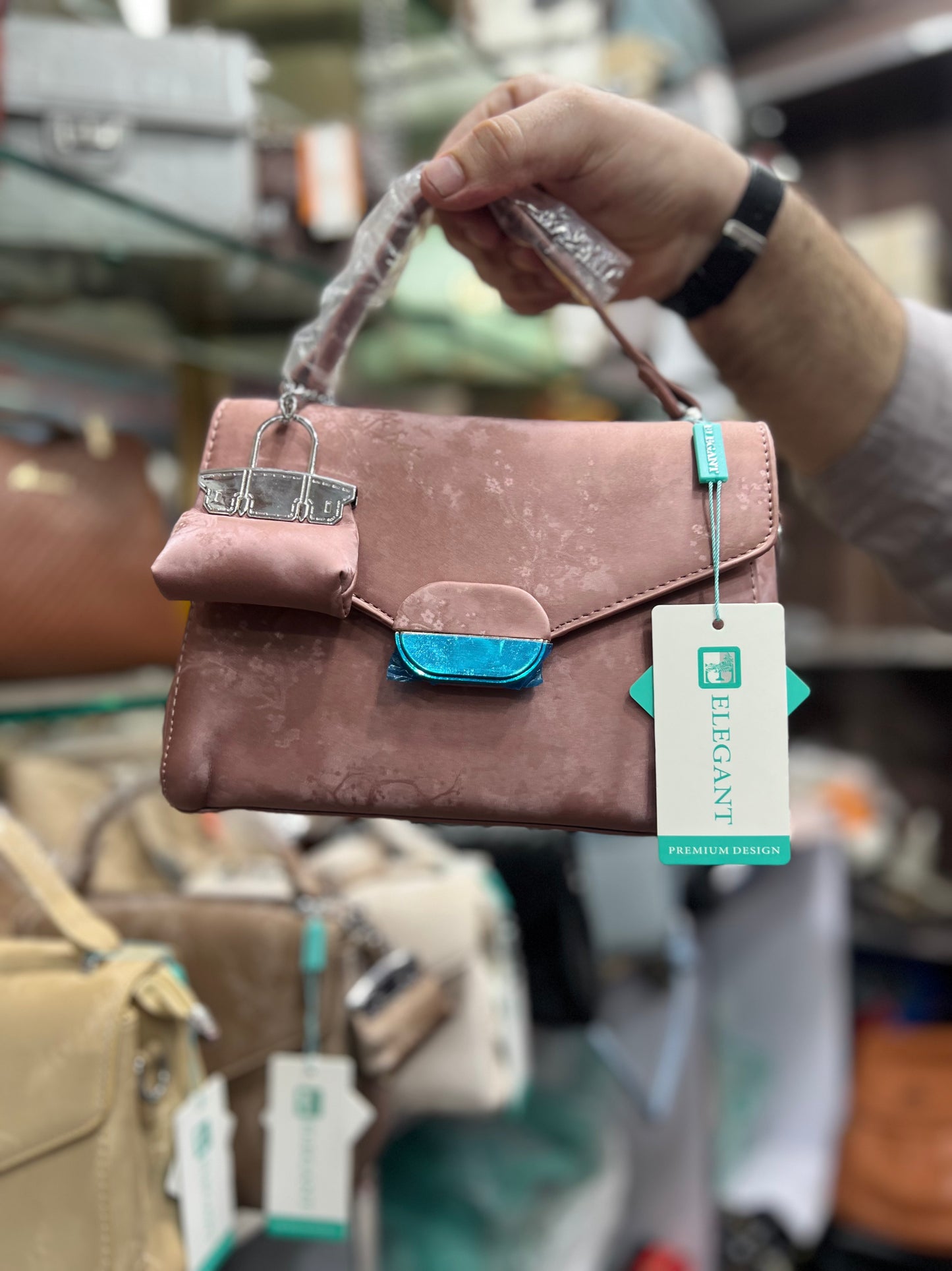 Elegant Flap Top Handle Crossbody Bag