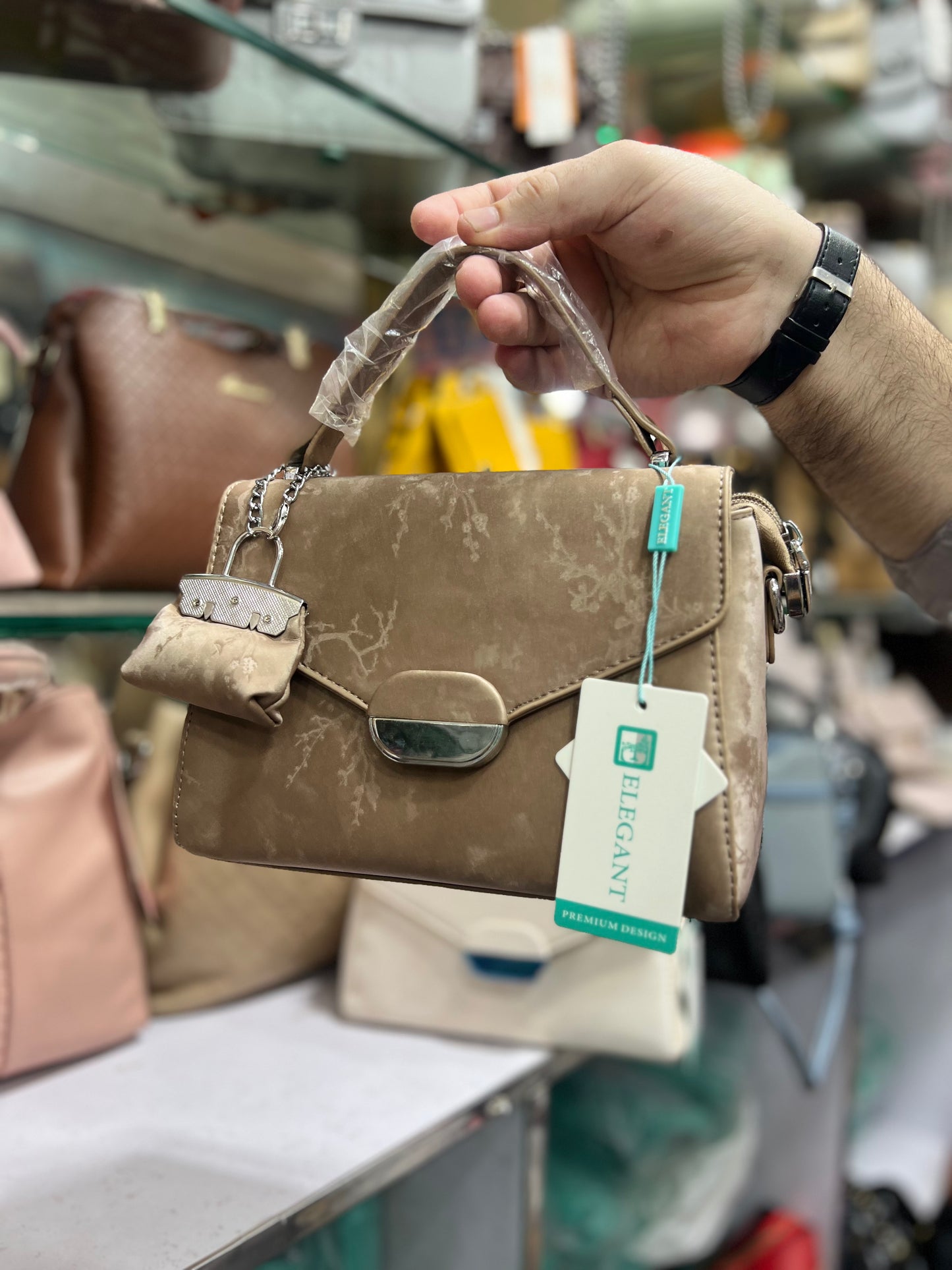 Elegant Flap Top Handle Crossbody Bag
