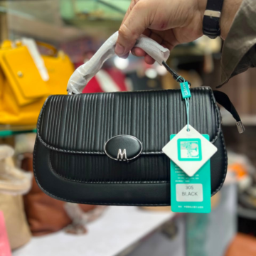 Elegant Ribbed Top Handle Handbag for Women | Premium Shoulder & Crossbody Bag