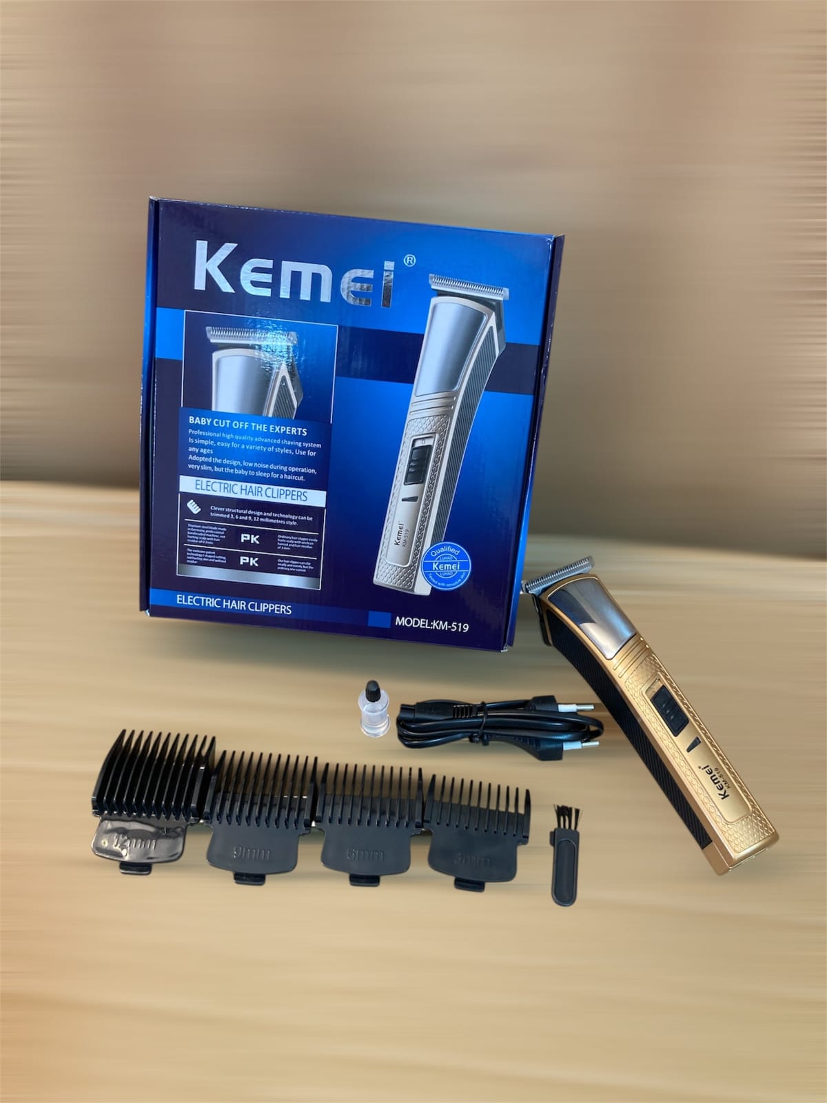 Kemei KM-519 Trimmer | Cordless Hair & Beard Clipper for Men