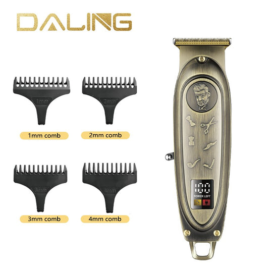 Daling DL-0009 Professional Hair Trimmer – Rechargeable Grooming Kit for Men