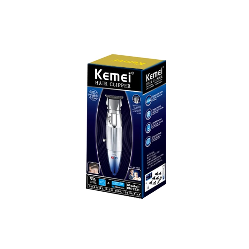 Kemei KM-3231 Professional Hair Trimmer – Rechargeable Beard & Hair Clipper for Men